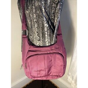Travelon Anti-Theft RFID-Blocking Travel Bag Purple Nylon Crossbody NWOT